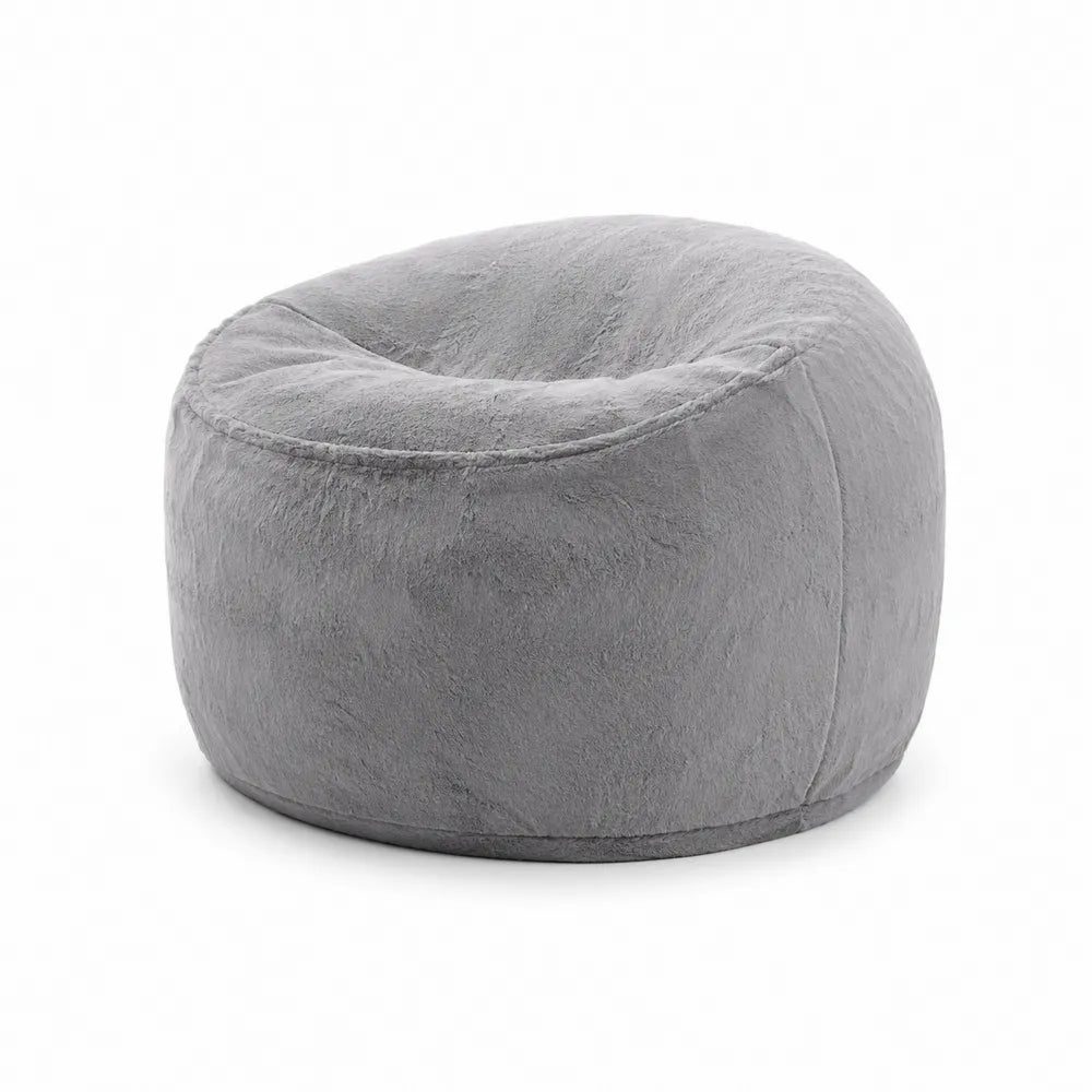 Fotel typu bean bag welurowy 65cm x 45cm Szary