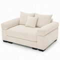 Dwuosobowa sofa kremowa z sztruksu