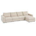 Sofa modułowa z tkaniny beżowa 320cm x 150cm