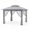 Altana ogrodowa aluminiowa z zasłonami 3.5m x 3.5m Szary